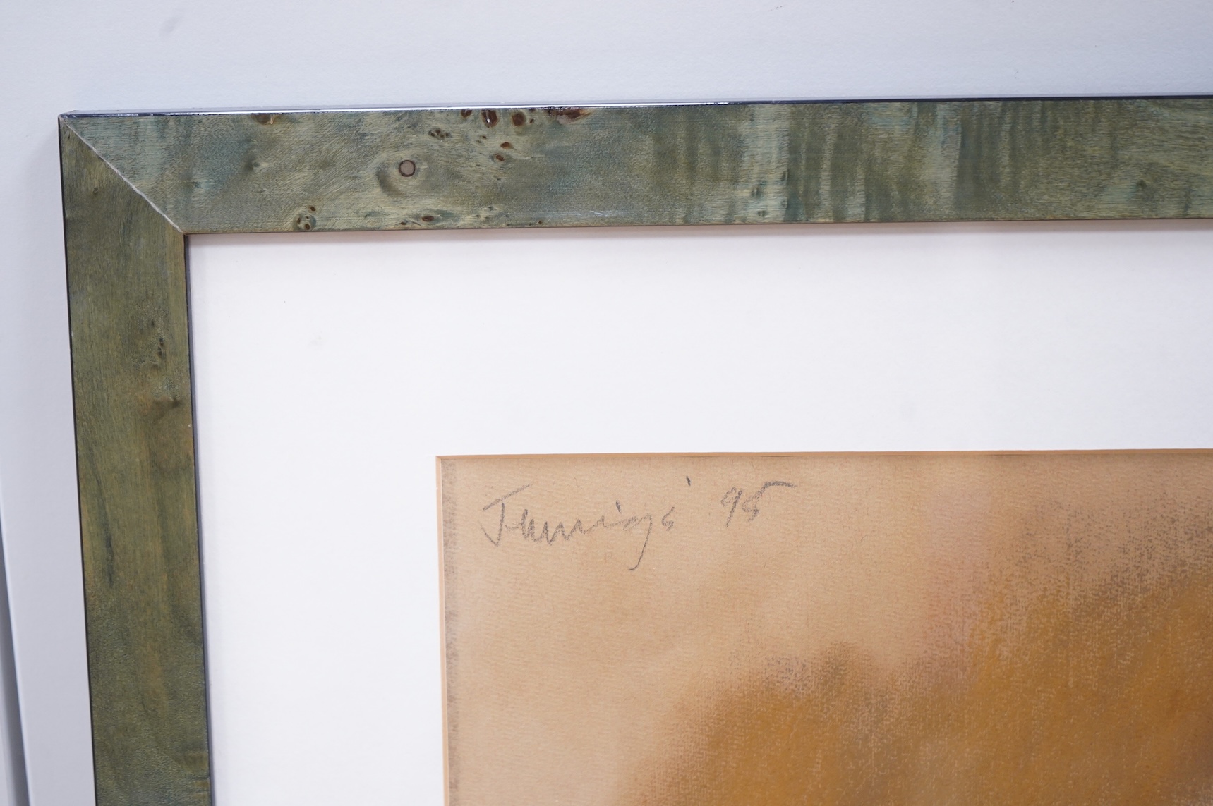 Toby Jennings (20th. C), Study of a nude woman, signed and dated '95, pastel, 27 x 53cm